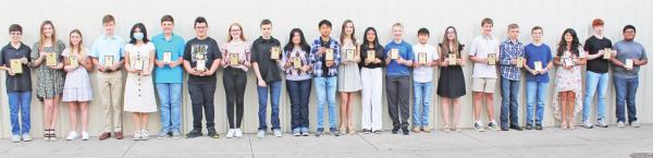 There were 22 students to place in the Top Ten Percent of the Junior High class of 2022. GAZETTE PHOTOS / ELIZABETH LANNING Junior High graduates to next level