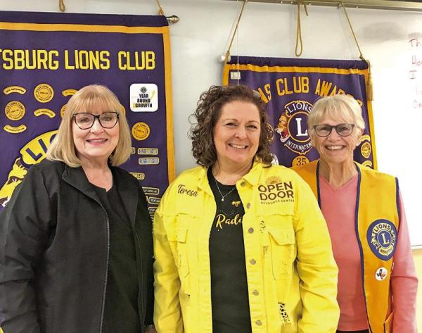 President Mary Collins, Teresa Owen with Open Door, her sponsor Barbara Horch. President Mary Collins, Teresa Owen with Open Door, her sponsor Barbara Horch.