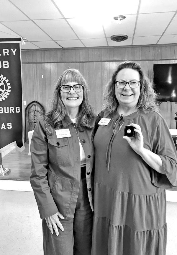 Rotarian Roni Arias receives her +1 Paul Harris pin Rotarian Roni Arias receives her +1 Paul Harris pin