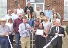 Peter C Hall cut the Chamber of Commerce ribbon on Friday, May 22, officially opening his new one-room law office in Pittsburg at 175 Jefferson Street, Suite 4. Courtesy photo