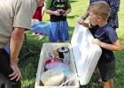 The Ice Cream Freeze-Off Contest enticed three competitors. First place was taken by Tammy Heckenberg for her scrumptious Caramel Pecan, the Pittsburg Gazette took second place with a Spiced Peach, and Brandon Lanning won third place with his Orange Choco Leftovers from Pioneer Days