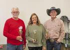 The winners of the Chili Cookoff from left to right: first place—Darrell Corry, second place—Shelly Monaghan, and third place—Tommy Rozell. GAZETTE PHOTO / ELIZABETH LANNING Thunderbird Point hosts annual chili cookoff
