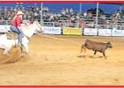 A good roping horse will stop on a dime and give you six cents worth of change, as shown. This young lady just missed settling her loop over the steer’s head. GAZETTE PHOTOS / ELIZABETH LANNING Pittsburg turns out for 61st annual rodeo