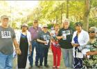 COURTESY PHOTO Camp County Democrats held a neighborhood get out the vote walk on Sunday in support of Beto O’Rourke. Pictured, from left, is Gene Baxter, Dorothy Drayton, Fred and Nancy Mullins, Linda Baxter, Rochelle Hill and Article Image Alt Text