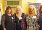 From left to right: Pittsburg Rotary Club members Becki Cromer, Jana Bowers, District Governor Carolyn Franks, Roni Arias, and Debbie Graham. GAZETTE PHOTO / ELIZABETH LANNING Pittsburg Rotary Club celebrates 100 years of service