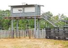 This is the new stand that will be used for the first time on May 4. GAZETTE PHOTO / ELIZABETH LANNING Pittsburg’s thirtieth Handicappable Rodeo beginning of May
