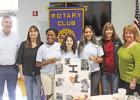 From left School Board Vice President Christian Yantis , Rotary President Angela Saucier, J’Alyssa Johnson, Cadence Parker, Vivianne Marquez, Rotary member Debbie Graham, Rotary President-elect Roni Arias Students present what they learned at RYLA to the Rotary