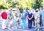 Members of the Texas National Guard Rapid Response Team assist Southern Wind Manor Assisted Living with COVID-19 testing for all residents. GAZETTE PHOTO / CHRISTINE JACKSON National Guard assists Southern Wind Manor