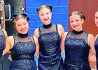 From left to right: Michelle Noriega, Violeta Castillo, Laila Dorman, Lilly Abernathy, and Brylie Moore PHS Majorettes advance to State