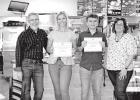 Glade and Hood receive scholarships from Golden Chick’s owners