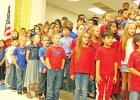3rd grade choir sings for Veterans Day