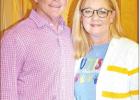GAZETTE PHOTO / ELLIS KNOX Terry Waldrep stands with his wife, Ann Waldrep, after the school board voted to hire him as the new PISD superintendent. Article Image Alt Text