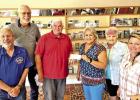 Mark Levy, Perry Wilson, James Wallace, Connie Bradshaw, Chamber Executive Director holding the check, Jean Frankovitch and Jenni Currey Courtesy photo