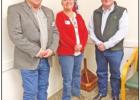 Gary George stands with Pittsburg Kiwanis Club president Christine Jackson and District Governor of the Kiwanis Club, Fred Acker. GAZETTE PHOTO / DI DUNCAN Gary George speaks to Kiwanis Club about situational awareness