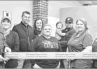 GAZETTE PHOTO / ELLIS KNOX Chamber President James Wallace (far left) and Mayor David Abernathy (far right) join Chamber members and friends to welcome Water Washed Air Solutions, owned by Stacy Gillham, as one of the newest Chamber members. Congratulatio Water Washed Air Solutions opens