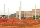 Framework has begun on the new convenience store and IHOP coming to Pittsburg in 2021. GAZETTE PHOTO / HOLLY MCGONAGILL Kim’s and IHOP coming in 2021