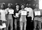 Athletes of the 35 member Boys Track and Field Team