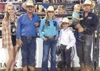 Pictured above: Peyton Cooper, center, received the Jerald Smith Memorial Scholarship. From left members of the Smith family, Shay Navia, Pookey Navia, Cooper, Joan Smith, Payden Franks and his kids, Clancy and Pake. COURTESY PHOTOS Rodeo Performers win Scholarship