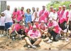 Two Pittsburg softball teams – Hype and Bestuvit – gathered for a group photo in between games at the “Batting Down Cancer” softball tournament held Father’s Day weekend at Julius Moore Park. Article Image Alt Text