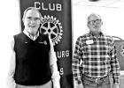 Rotarian Jack Welge stands with President Bill Dixon Rotarian Jack Welge stands with President Bill Dixon