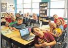 Rotary members were able to distribute these gifts personally this year among the students. Rotary donates headsets to third graders