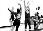 McKenna Wood shoots a fast break jumper for two from under the basket. Sanaa Hollins back her up in case of rebound. Article Image Alt Text
