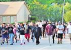 More than 50 people arrived to walk or drive the march route. Many were wearing matching “I Can’t Breathe” shirts in memory of George Floyd. GAZETTE PHOTO / DI DUNCAN Freedom Day march, rally held