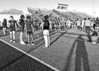 Track Meet - teams lining up