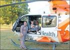 A young lady learns about the inside of an emergency helicopter. Though cramped for space, EMS is capable of doing nearly every life-saving procedure inside the UT Health ‘copter that can be done in an emergency room. Celebrating our EMS