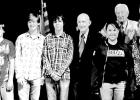PHS students at Mount Pleasant Lunch Convention with, center to right, Astronaut Tom Stafford, Congressman Ralph Hall, and PISD teacher Peggy Schneider COURTESY PHOTO / REX LAW Astronaut who visited PISD has died at 93