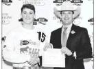 Schools_Pittsburg FFA member catches calf_021419_Bridley Sinkey Bradley Sinkey, a member of Pittsburg FFA, caught a calf during Fort Worth Stock Show & Rodeo’s Calf Scramble, earning a $500 purchase certificate presented by Paxton Motheral, a Calf S Article Image Alt Text