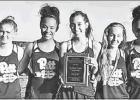 COURTESY PHOTO Lady Pirates win another. This race at Lake Bob Sandlin was a preliminary look at the 4A Region II District 15 Cross Country rivals, if this had been the district race both teams would have won. District meet is at Article Image Alt Text