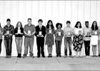 GAZETTE PHOTO / ELLIS KNOX The top Junior High 10 percent for 2019 are from left to right, starting with number one, name and GPA: 1-Jael Delgado-105.5; 2-Kyleigh Posey-105.5; 3-Melani Flores-104.25; 4-Taryn Keefer-104; 5-David Flores-103.75; 6 tie-Aidan Article Image Alt Text