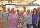 Pittsburg Rotary Club presents three grand cash prizes to three lucky winners. $17,000 donated in cash and prizes for PISD employees