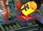 The crucible is filled with metal pieces which are heated to 2,000 - 2,100 degrees in a homemade furnace, then poured into the “packer.” Pittsburg Foundry, a small business with a large impact