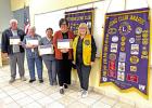 James Wallace, Vice President, new members Anne Wilkerson, Kortnie Griffin, and Marci Parker, and President Mary Collins, who presented the New Members Certificate packets James Wallace, Vice President, new members Anne Wilkerson, Kortnie Griffin, and Marci Parker, and President Mary Collins, who presented the New Members Certificate packets