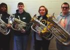 Minuet in G Euphonium Quartet Kolton Armour, Mikey Fletcher, Nathan Lambkin, Jonah Baker. COURTESY PHOTO Pirate band brings home the gold