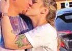 McClinton and McBride share a kiss after McBride says yes to her now fiance. COURTESY PHOTO Local arrest a proposal in disguise