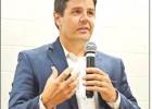 GAZETTE PHOTO / ELLIS KNOX State Rep. Cole Hefner speaks to the Pittsburg Rotary Club Oct. 17. He was also the keynote speaker at the Oct. 16 Camp County Farm Bureau Banquet. Article Image Alt Text