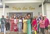 Ribbon cutting at Skyla Lux Spa with Connie Bradshaw and Jean Frankovitch of the Pittsburg Chamber of Commerce, Salina Dollinger, Lynn Dong, Amy Hua, Skyla Bui, and several of their family and friends.